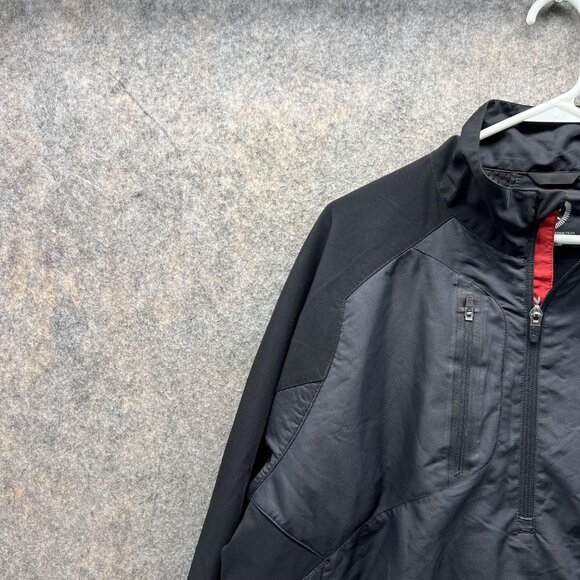 Zero Restriction Sweater Men Large Black 1/4 Zip Mirasol m Tour Series Jacket - Picture 3 of 14
